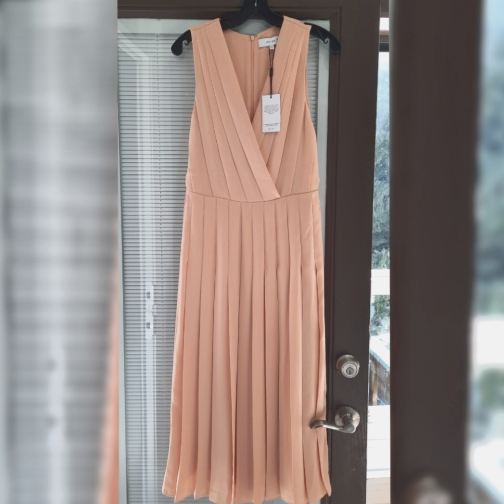 Reiss pleated occasion dress